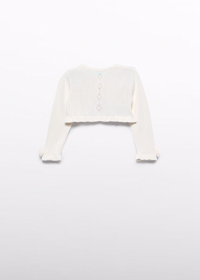 Coprispalle Fiore Smerlato Panna 5381/12 corredino e abbigliamento neonato | NANU' BABY