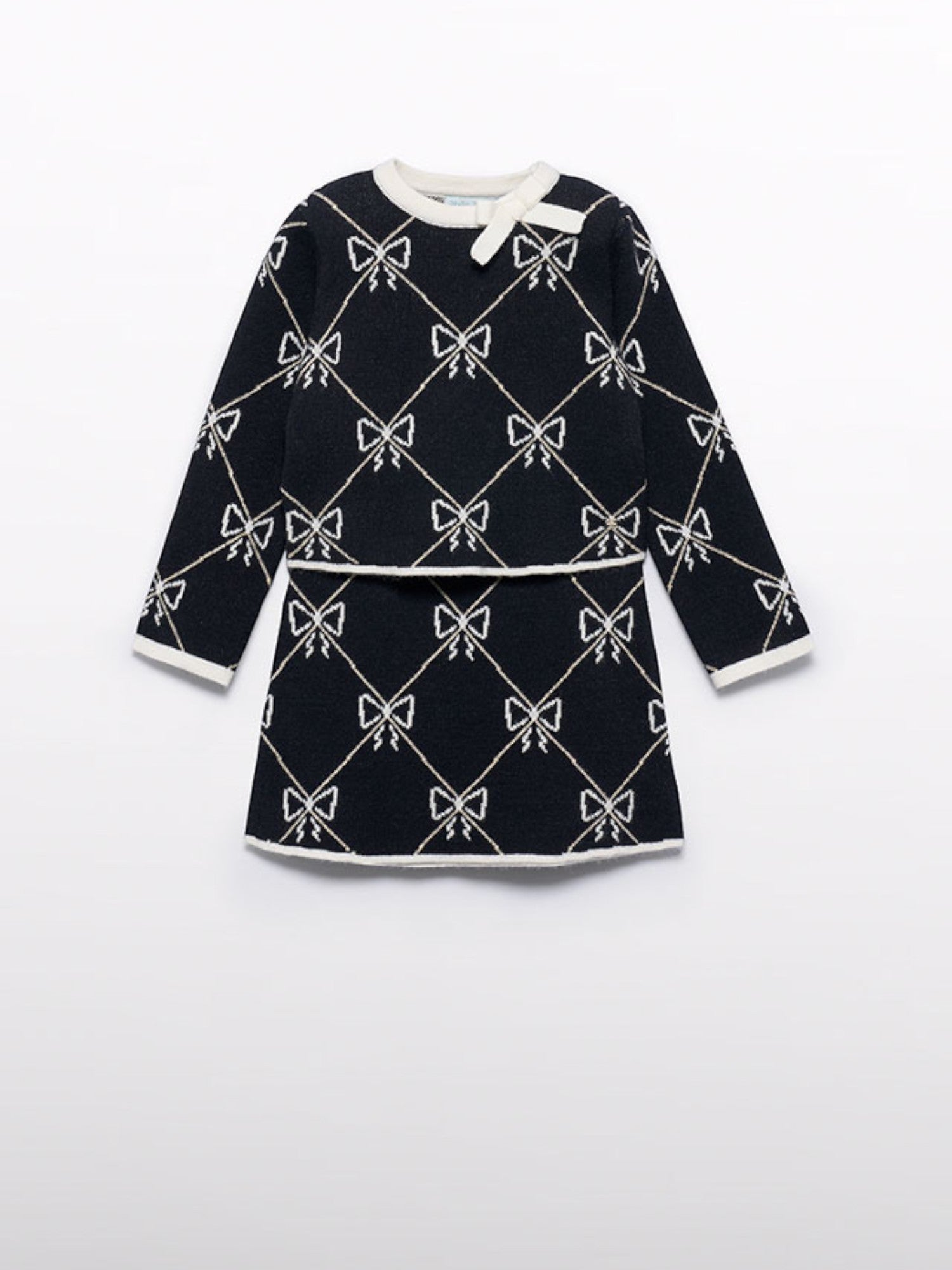 Compl. gonna tricot jacquard Bimba Nero 5538/8 -  NANU' BABY