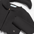 Cardigan tricot colletto pell Bimba Nero 5834/80 -  NANU' BABY