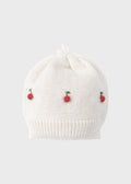Cuffia Ciliegine Cotone Avorio CHERRY/CU corredino e abbigliamento neonato | NANU' BABY