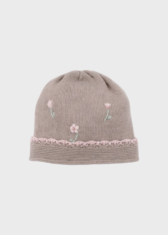 Cuffia Cotone Margherite Sabbia 667 corredino e abbigliamento neonato | NANU' BABY