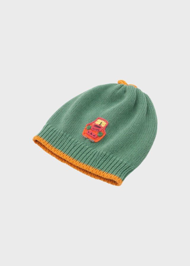 Cuffia Cotone Veicoli Verde CETIN/CU - V corredino e abbigliamento neonato | NANU' BABY