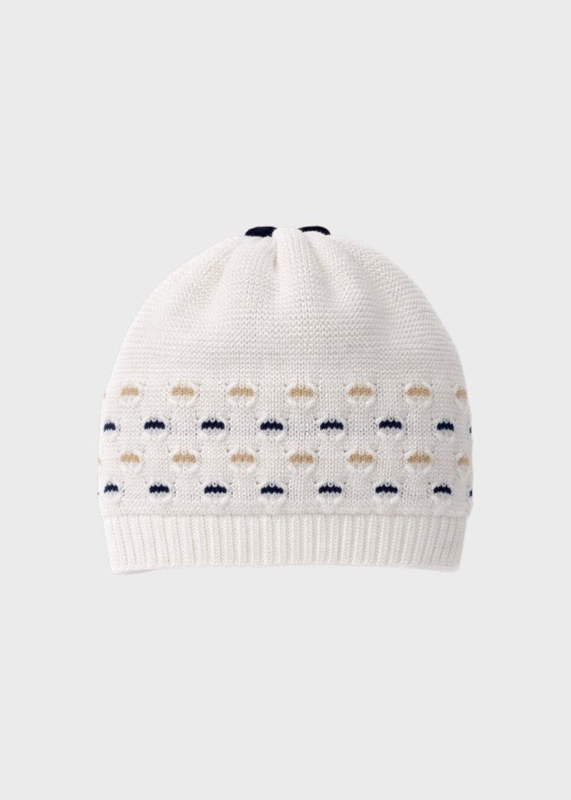 Cuffia Filo Cotone Blu EK5871 corredino e abbigliamento neonato | NANU' BABY