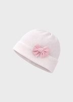 Cuffia Filo Cotone Fiocco Bianco 681 corredino e abbigliamento neonato | NANU' BABY