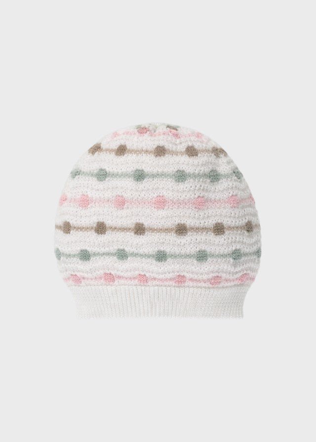 Cuffia Filo Cotone Rosa EK5171/R corredino e abbigliamento neonato | NANU' BABY