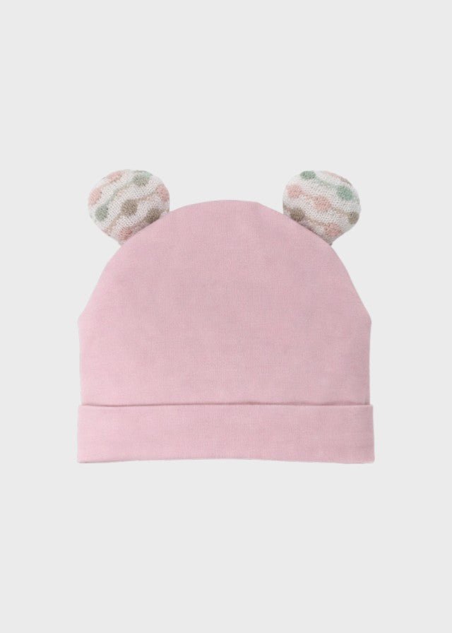 Cuffia Jersey Orecchiette Rosa EK5273/R corredino e abbigliamento neonato | NANU' BABY