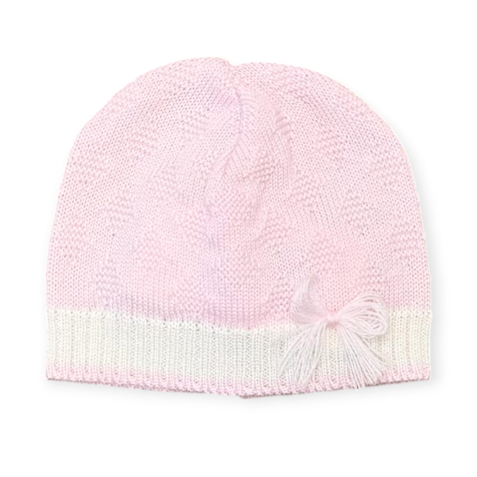 Cuffia Neonata Rosa Pura Lana Teddy 7777 corredino e abbigliamento neonato | NANU' BABY