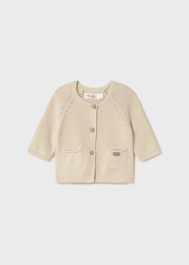 Cardigan Filo Cotone Beige 1307/BE