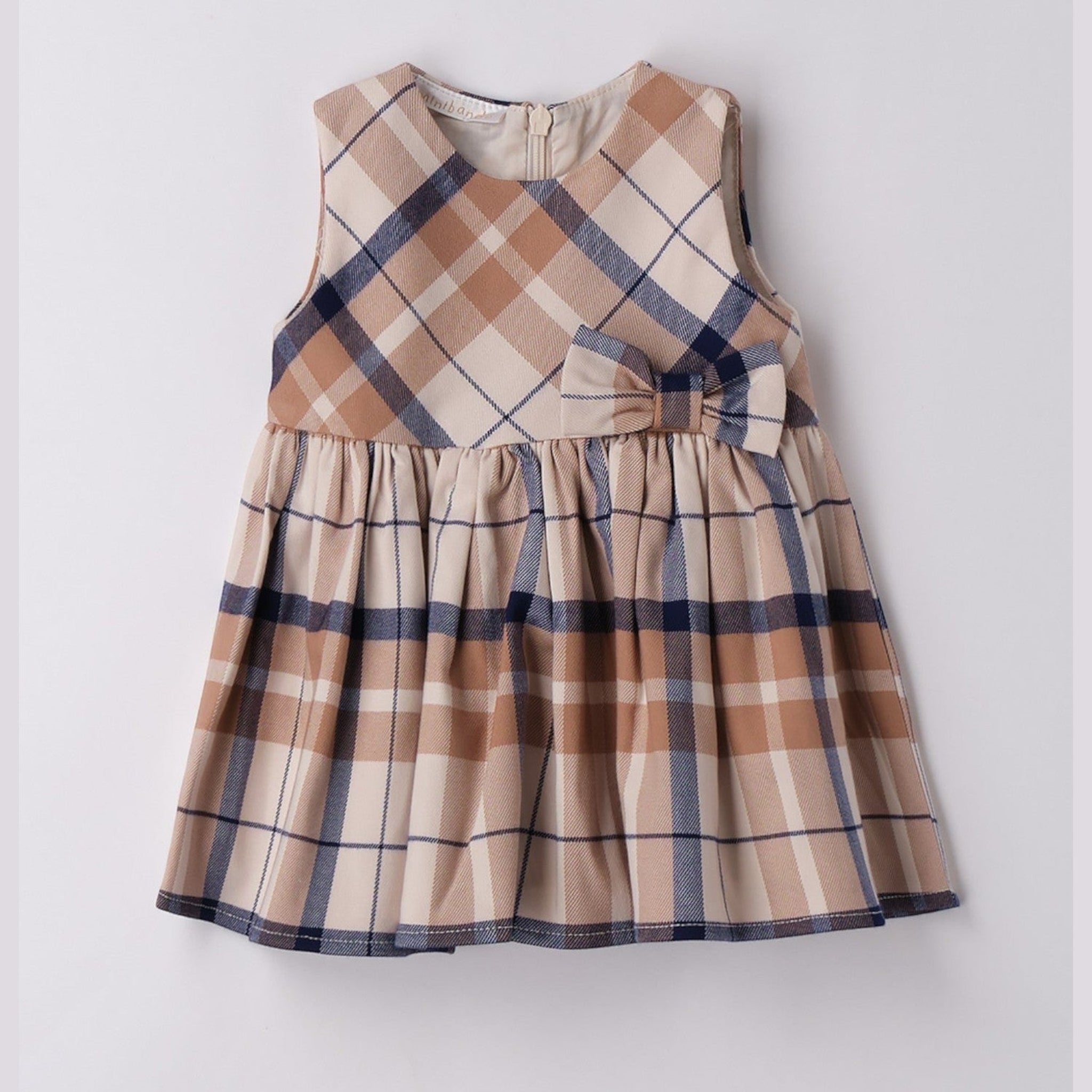 Abito Tessuto Navetta Senza Manica Bimba Avorio 3F733/2911 -  NANU' BABY