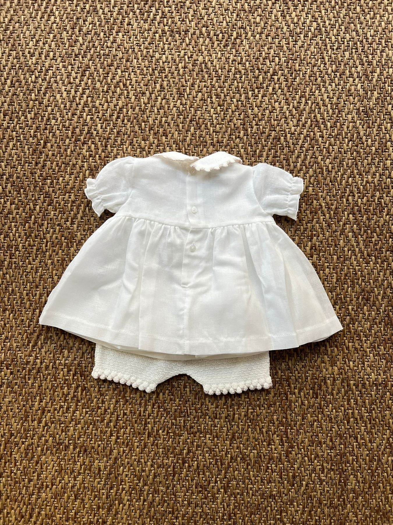 Abito Fiocco lino Bimba VANIGLIA EP1016CC -  NANU' BABY