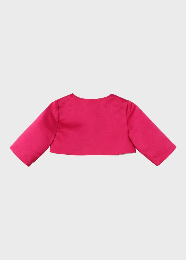 Fuchsia Button Knit Jacket