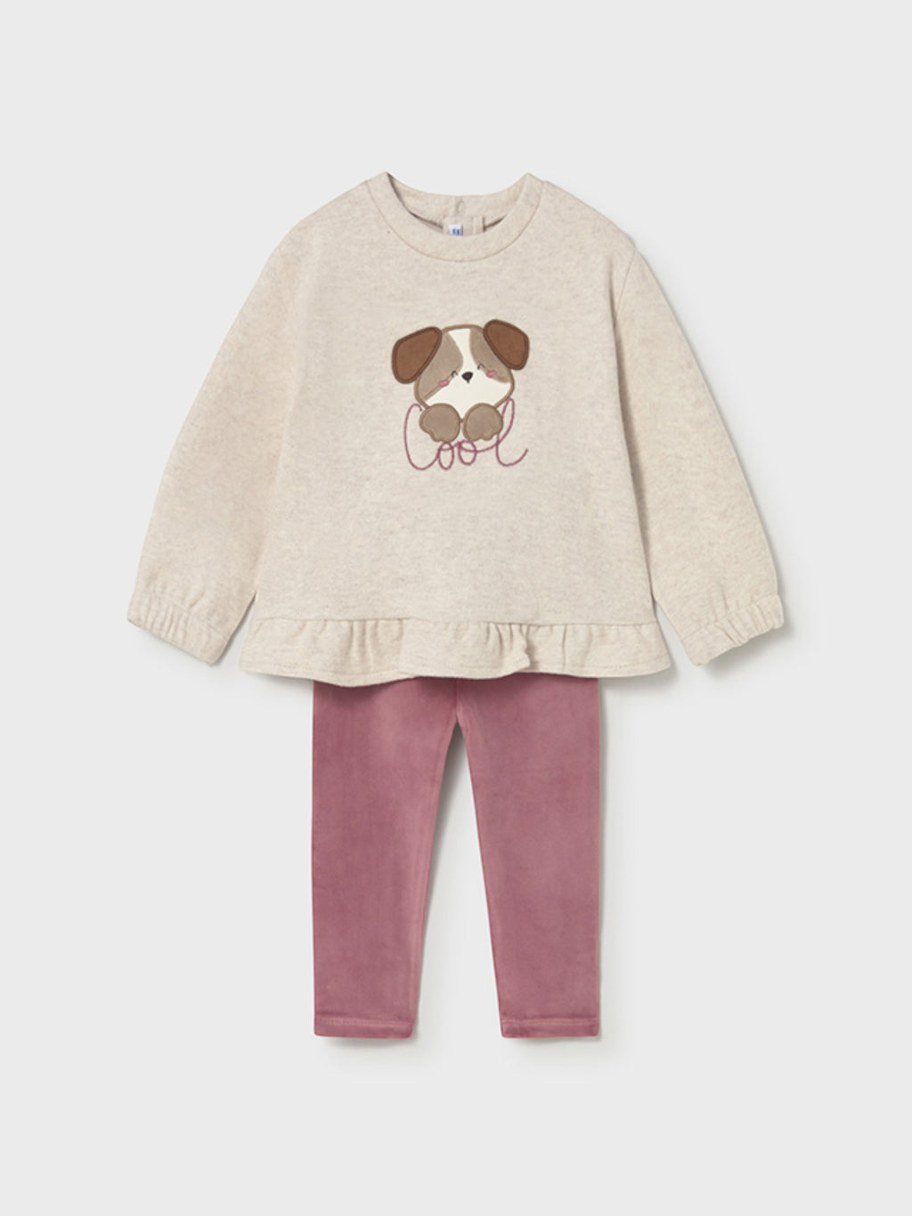 Pink girls' leggings and pullover set 2738/28