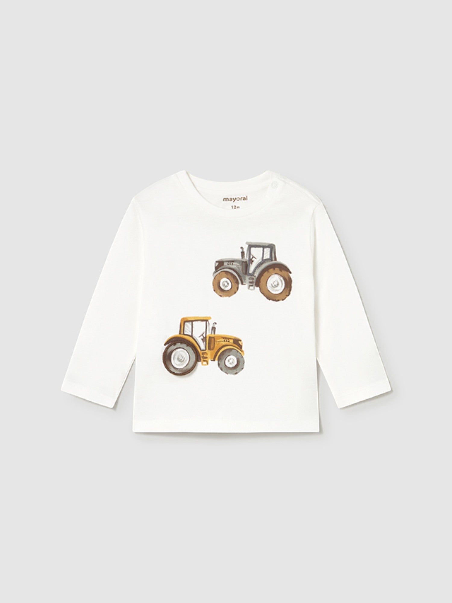 Camicia  m/l "play" trattore Bimbo PANNA 2069/39 -  NANU' BABY