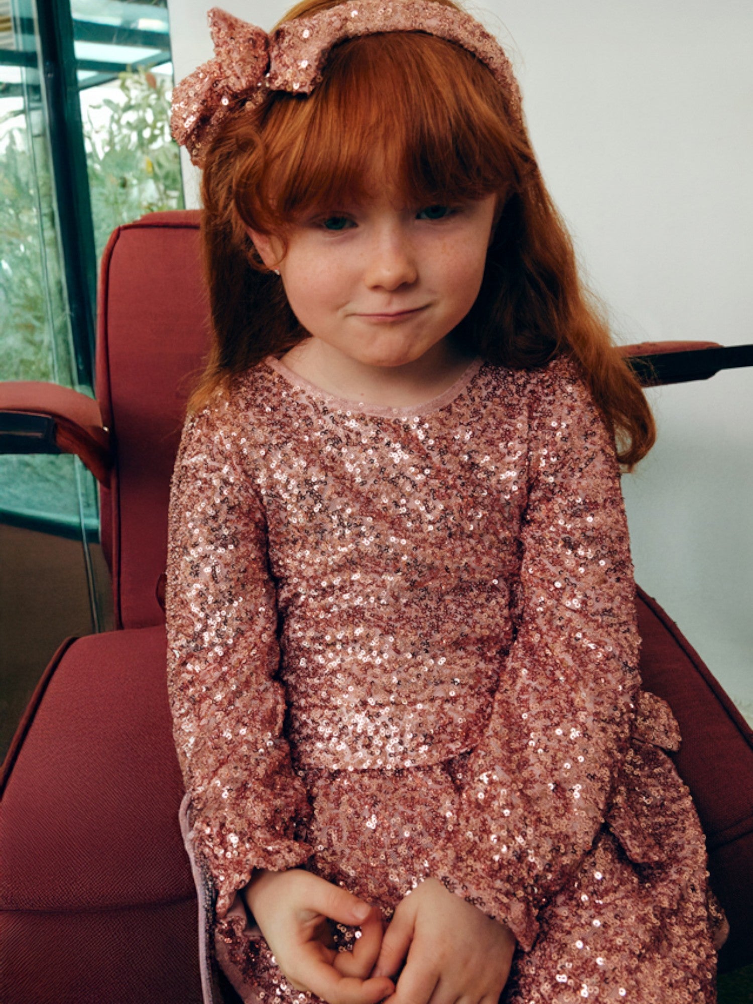 Abito paillettes Bimba Rosa 5531/46 -  NANU' BABY