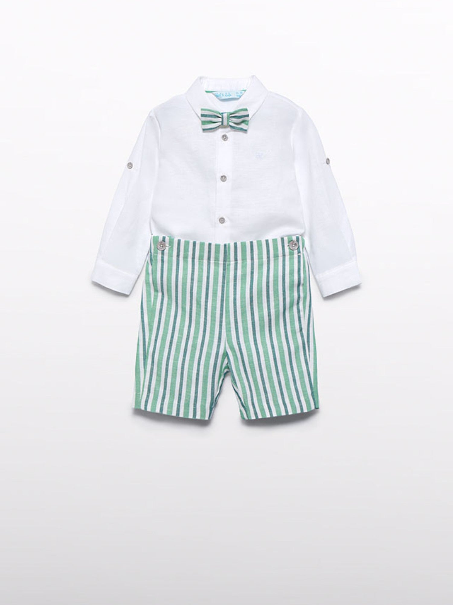 Completo bermuda camicia papillon Bimbo VERDE 5209 /6