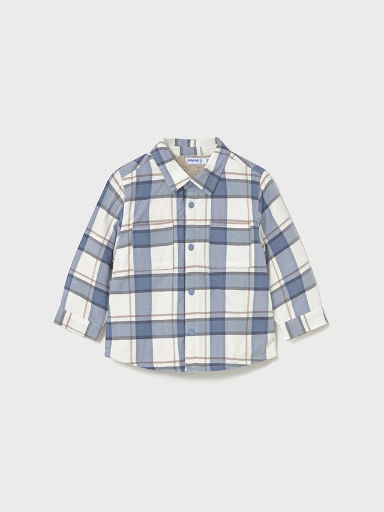 Camicia quadri foderato Bimbo AZZURRO 2104/84 -  NANU' BABY
