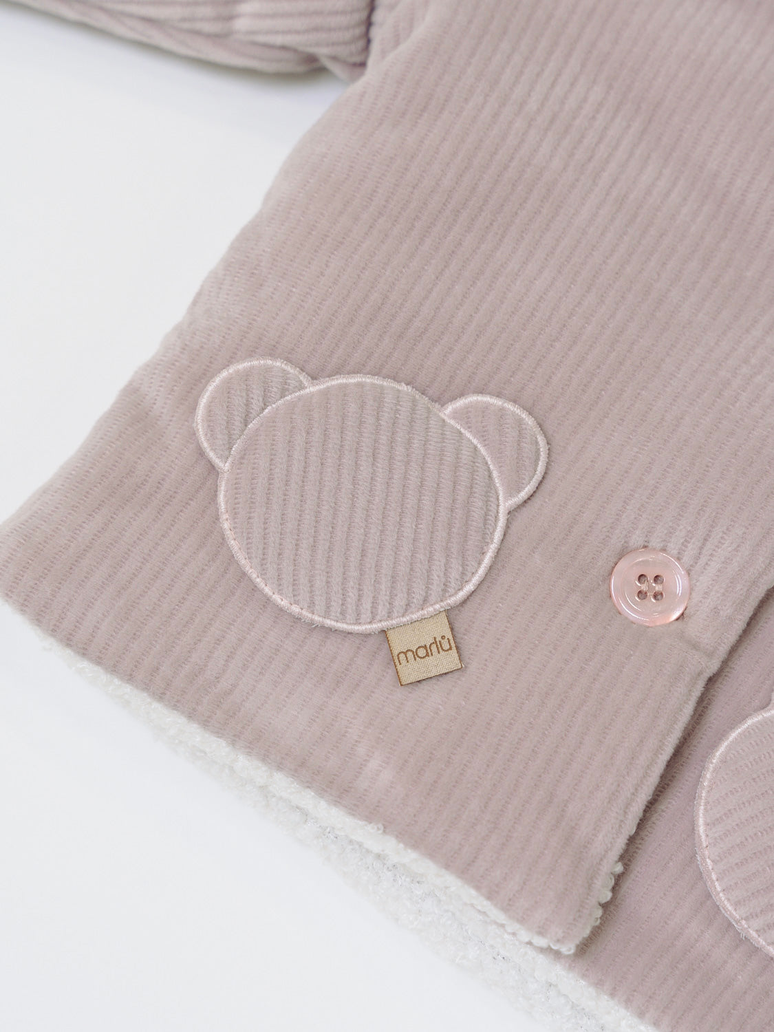 Cappottino con Cappuccio Orsetto Bimba ROSA IN5940/R -  NANU' BABY