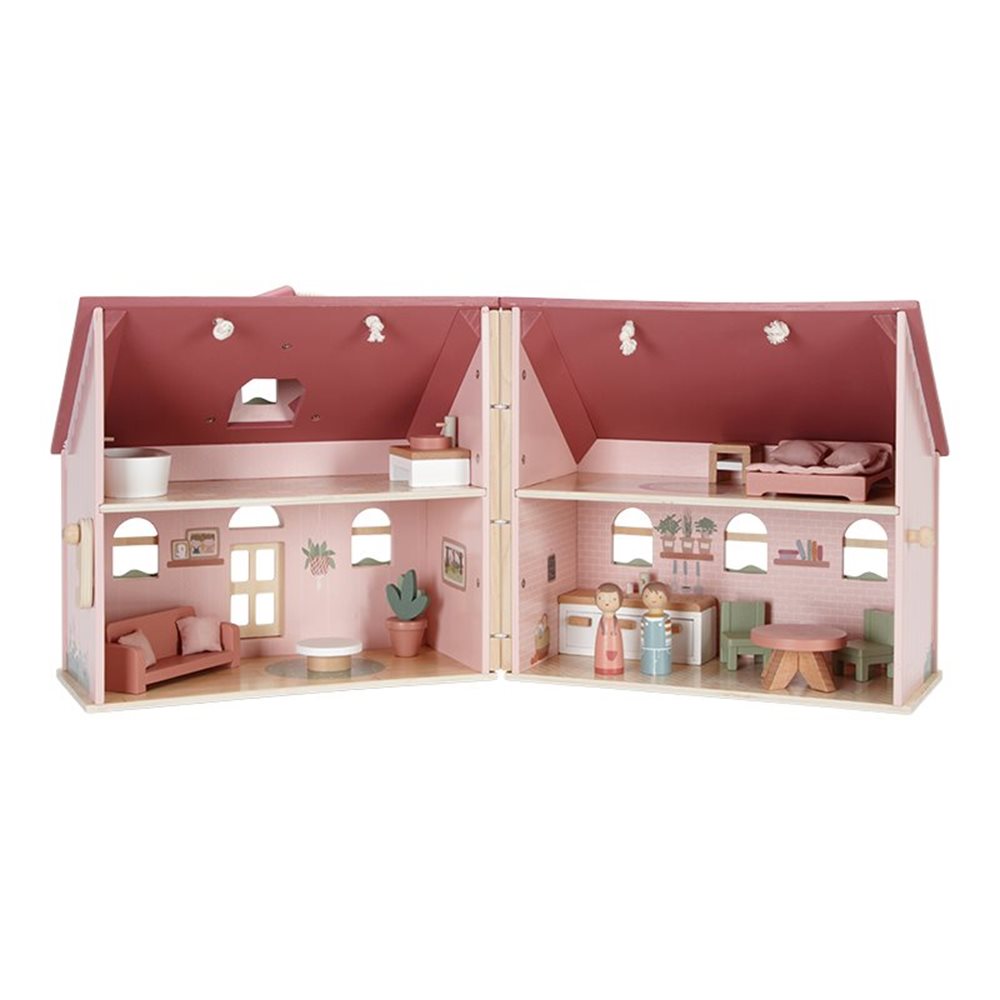 Casa delle bambole portatile in legno - LD7116