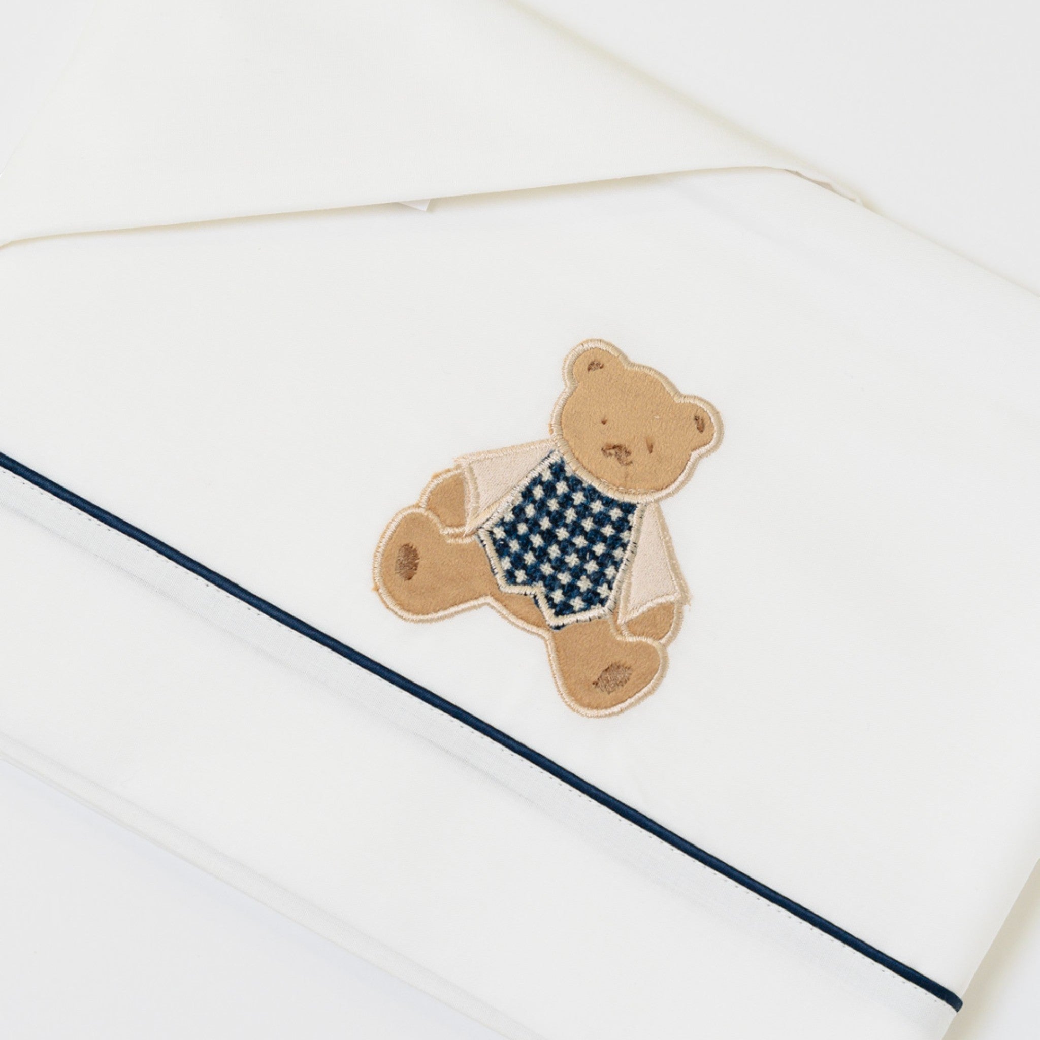 Baby Cotton Fitted Sheet, Cream Color, SARTORIA DEI PICCOLI (code LL1111)