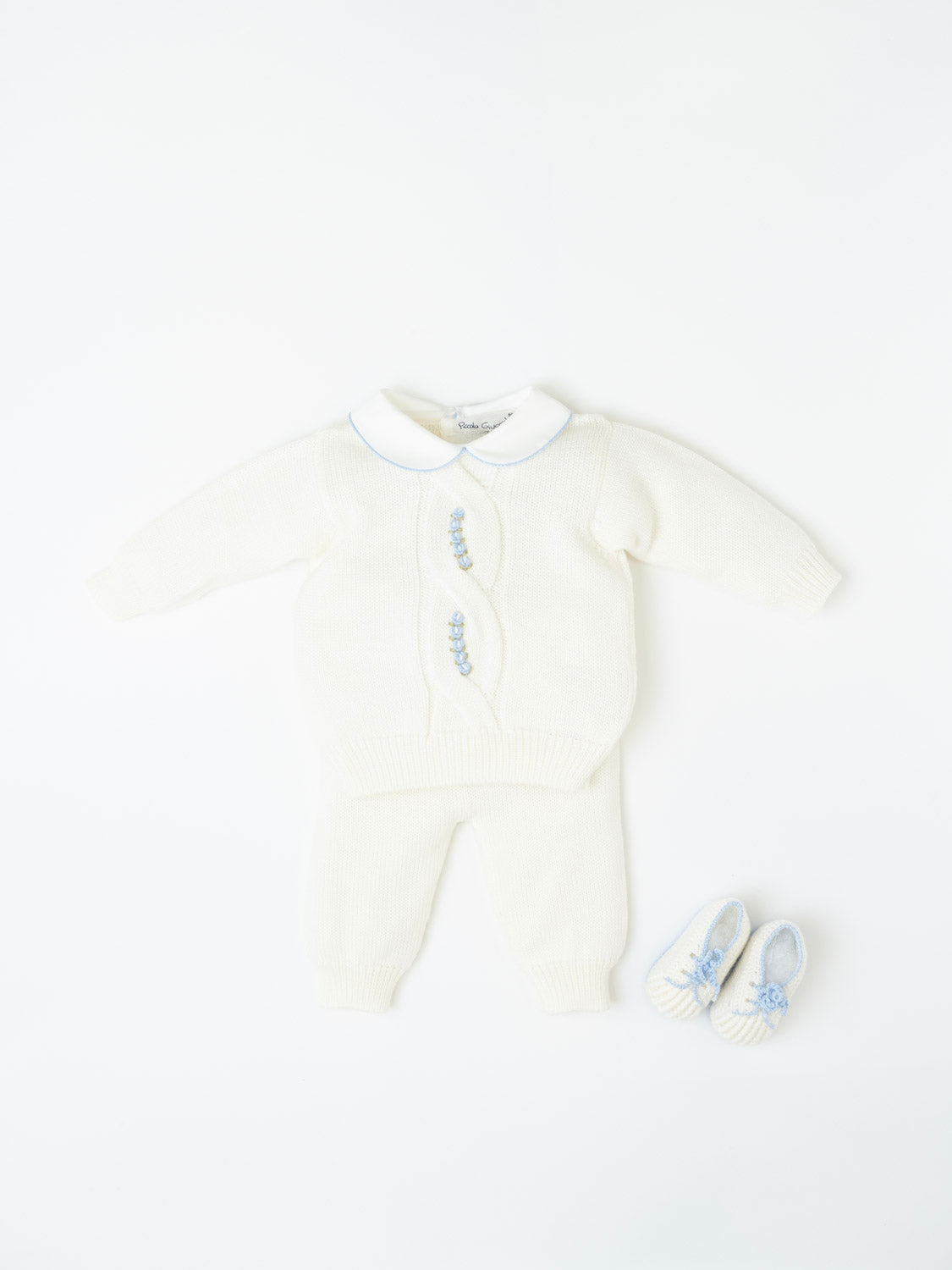 Completo nascita e Babbucce Neonato CIELO OLLY/CN-C -  NANU' BABY