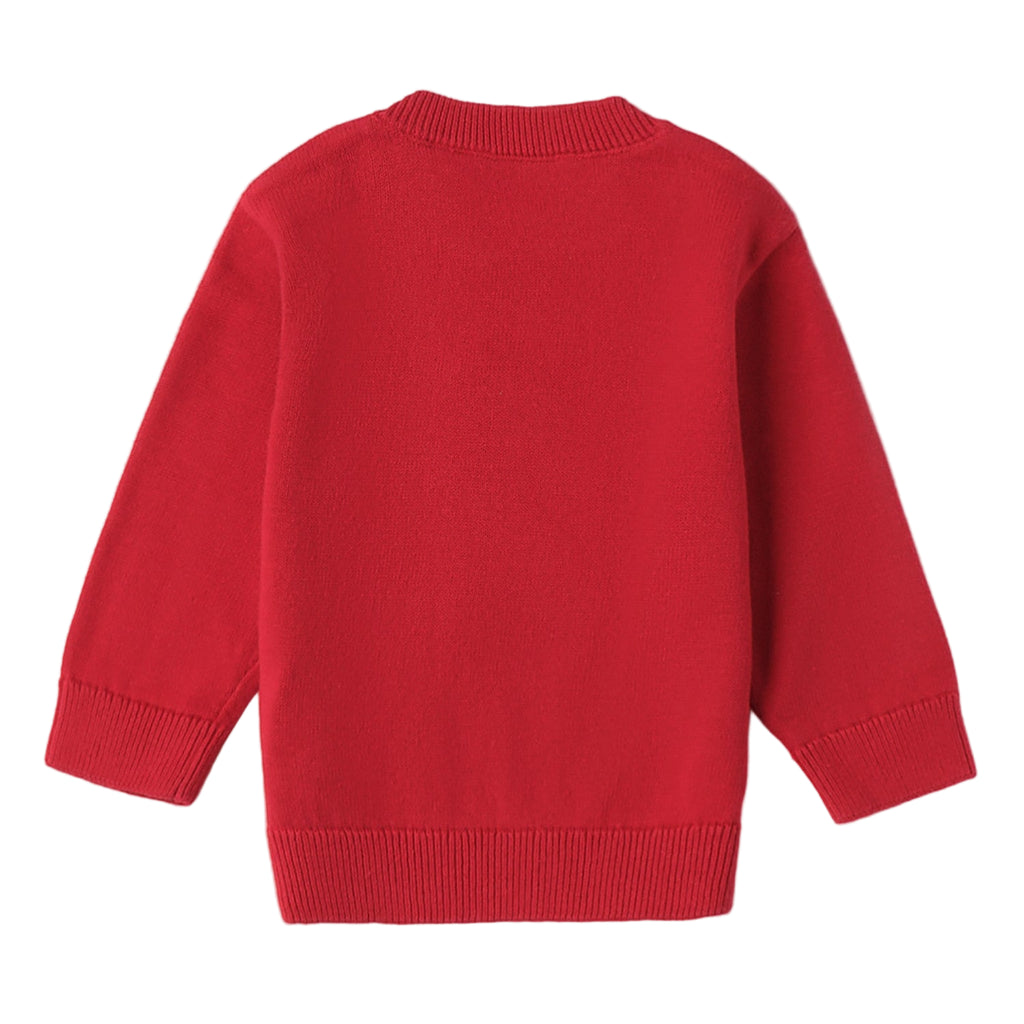 Maglione Natalizio Neonato MINIBANDA Retro Apertura Spalla Bottoni Cotone Tricot