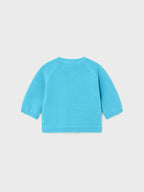 Cardigan Filo Cotone Tricot Turchese 1380/C