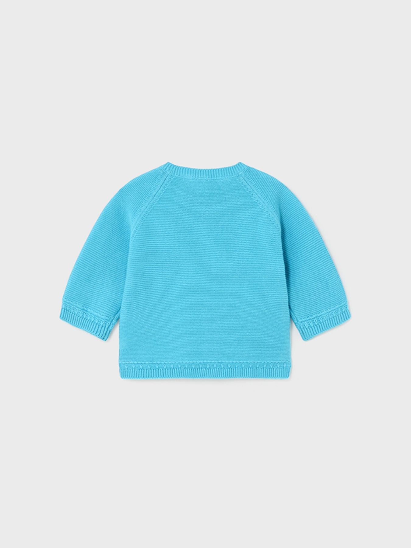 Cardigan Filo Cotone Tricot Turchese 1380/C