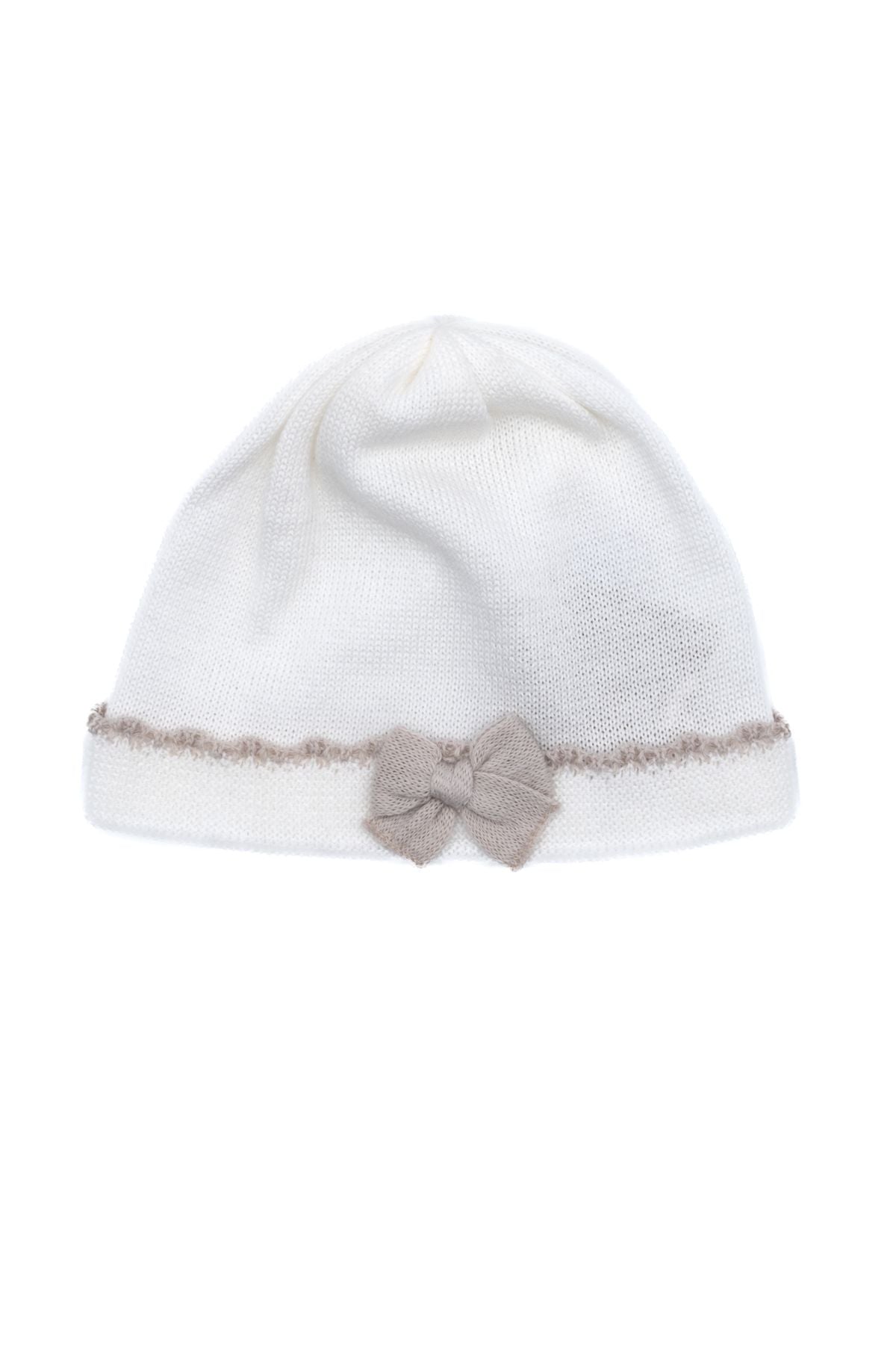 Cuffia Fiocchetto Neonata Bianco 511