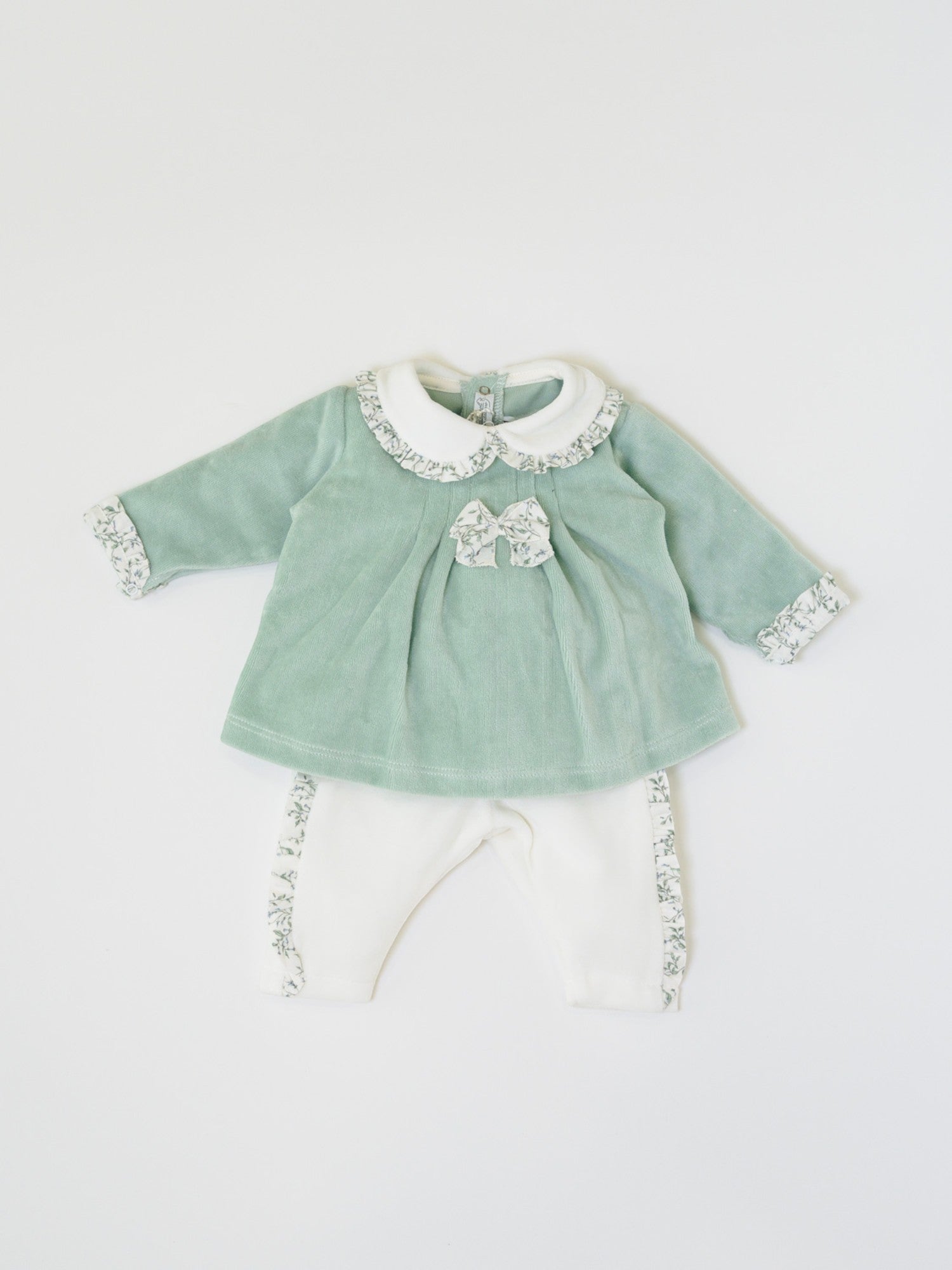 Completo nascita Neonata Verde LV1102 -  NANU' BABY