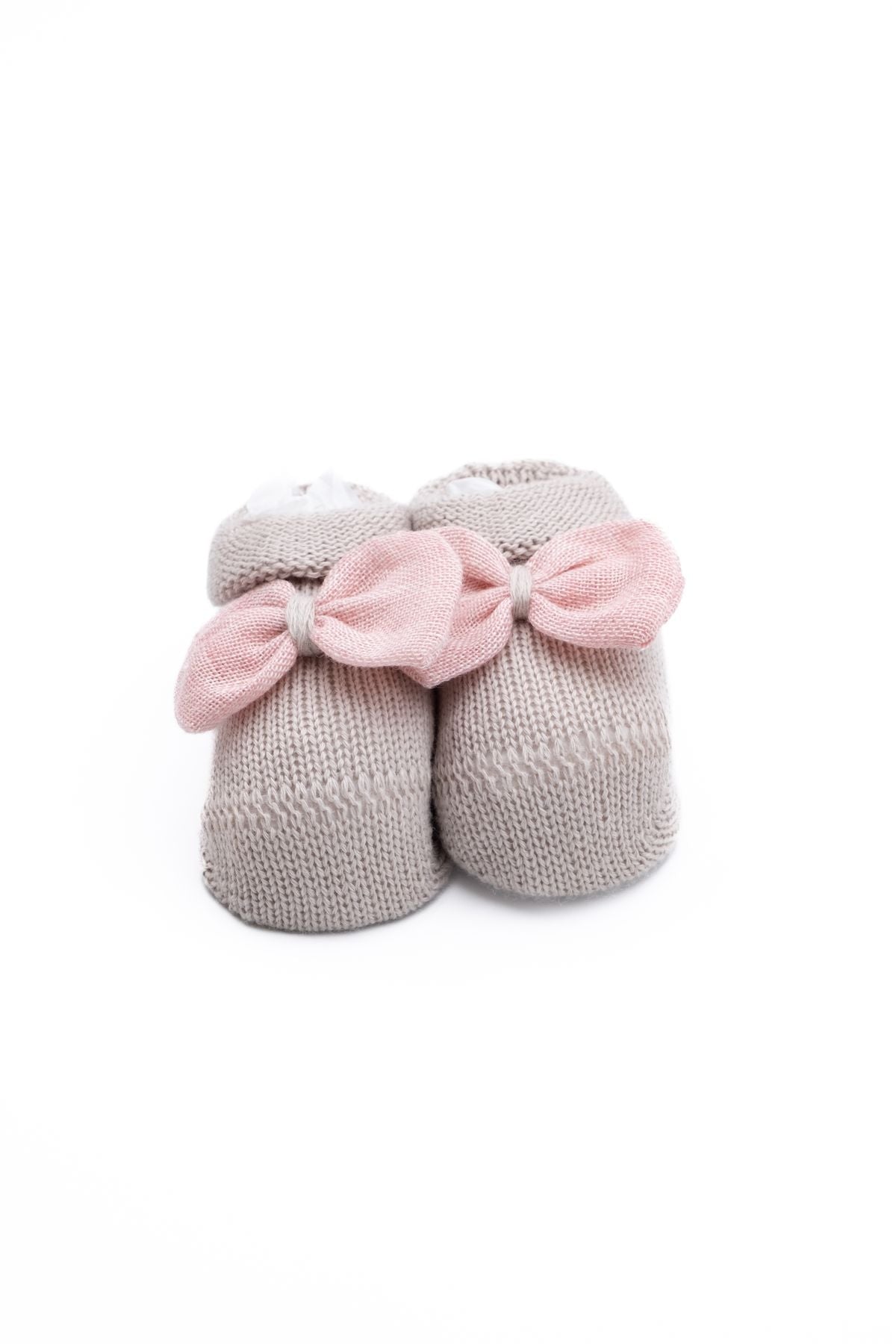 Babbucce Fiocco Neonata AVORIO 768