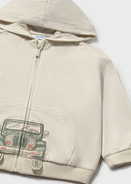 Felpa Cotone Cappuccio Bianco 1407/37 corredino e abbigliamento neonato | NANU' BABY