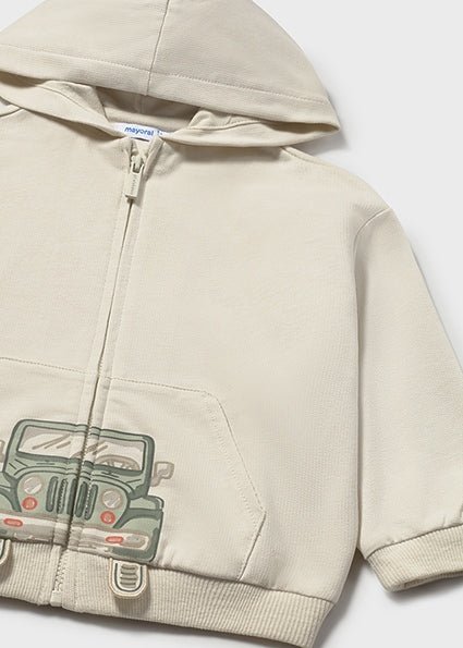 Felpa Cotone Cappuccio Bianco 1407/37 corredino e abbigliamento neonato | NANU' BABY