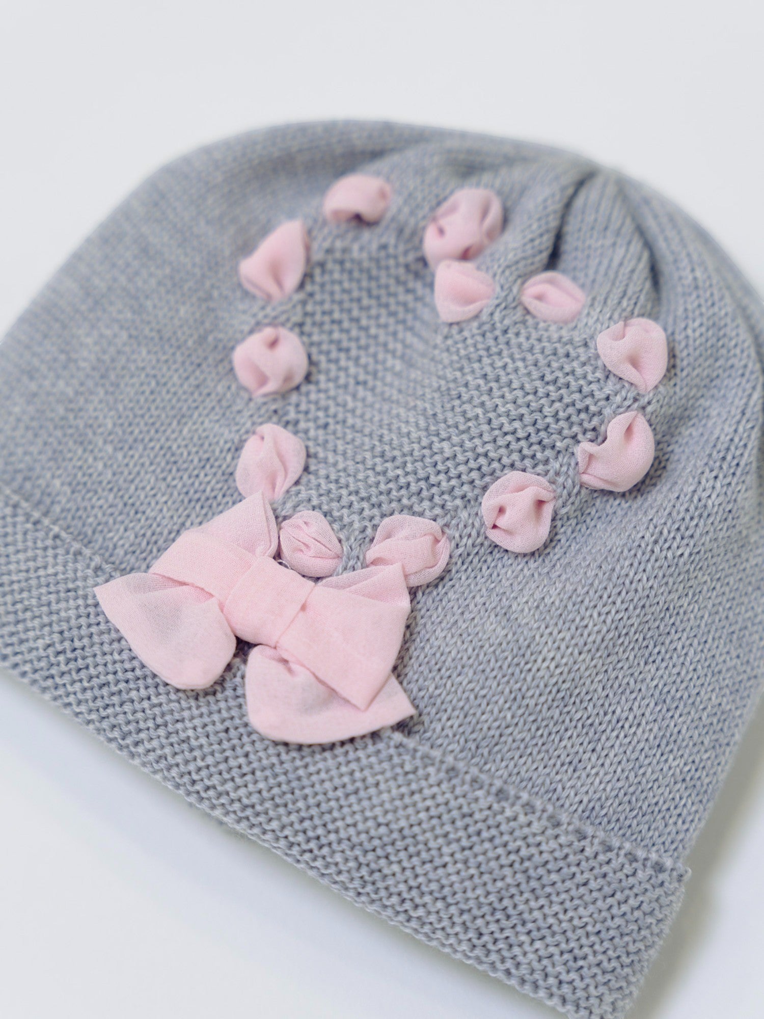 Cuffia Cuore in cady Neonata Grigio CUORE/611 -  NANU' BABY