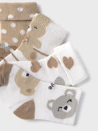 Set mit 4 beigen Socken 9867 /BE