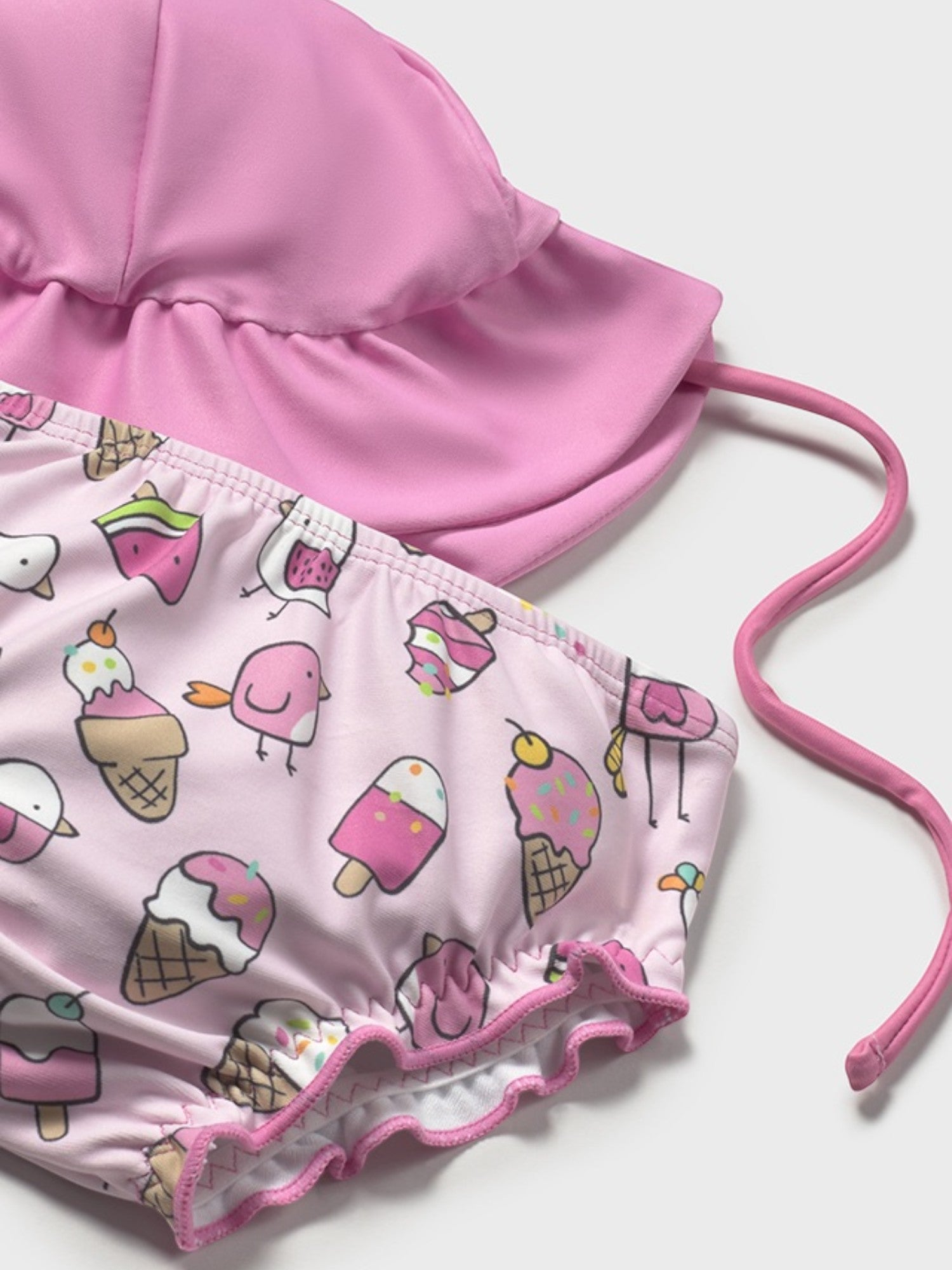 Completo costume da bagno e cappello Bimba ROSA 1668 /R