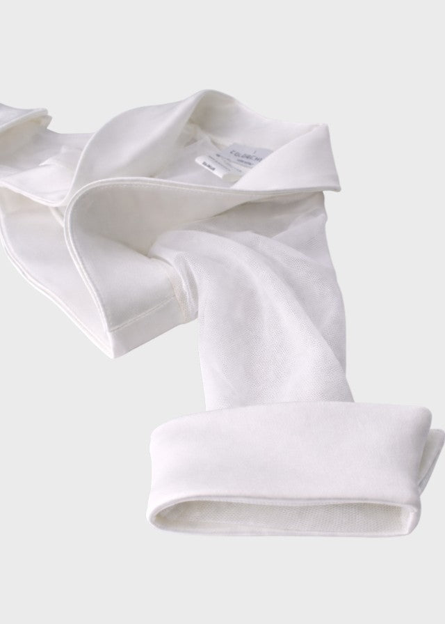 Giacchina Tulle Profili Raso Bianco FN818507/4844 corredino e abbigliamento neonato | NANU' BABY