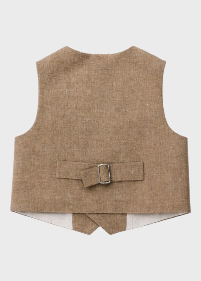 Gilet Lino Ecru PC05402 corredino e abbigliamento neonato | NANU' BABY