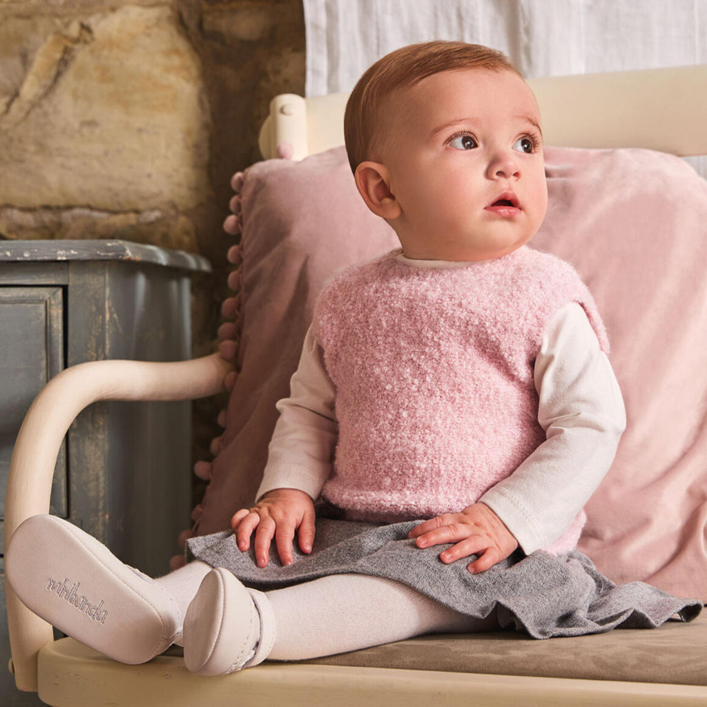 Pleated Twill Skirt for Girls, Grey, 3F730/8879