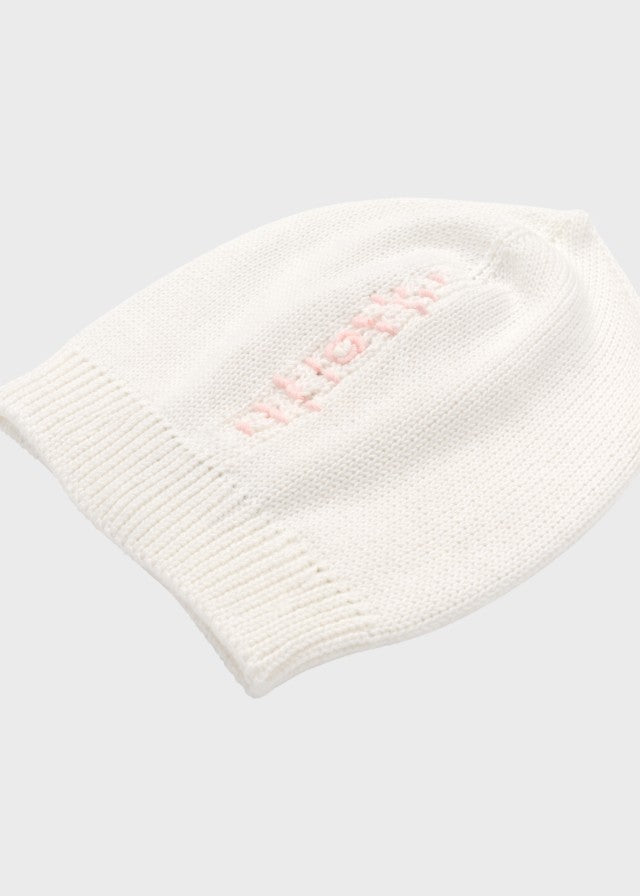 MARCO/CU Pinke Baumwollmütze mit Smok-Einsatz