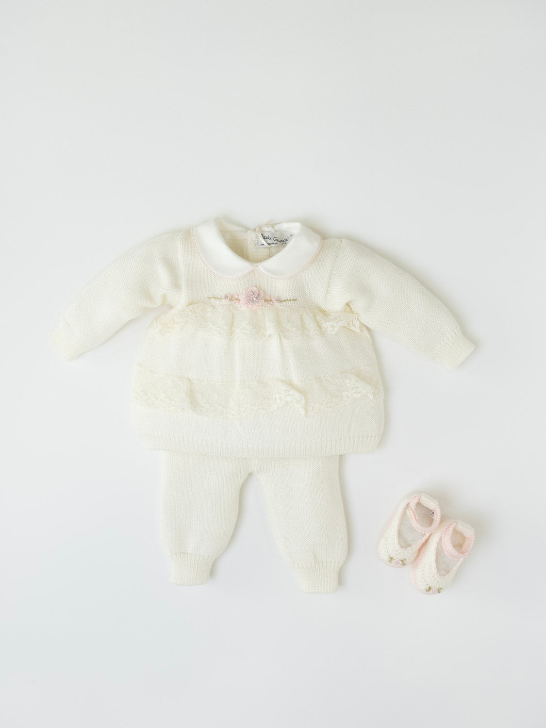 Tutina e Babbucce Neonata PANNA CLAUDIA/CN -  NANU' BABY