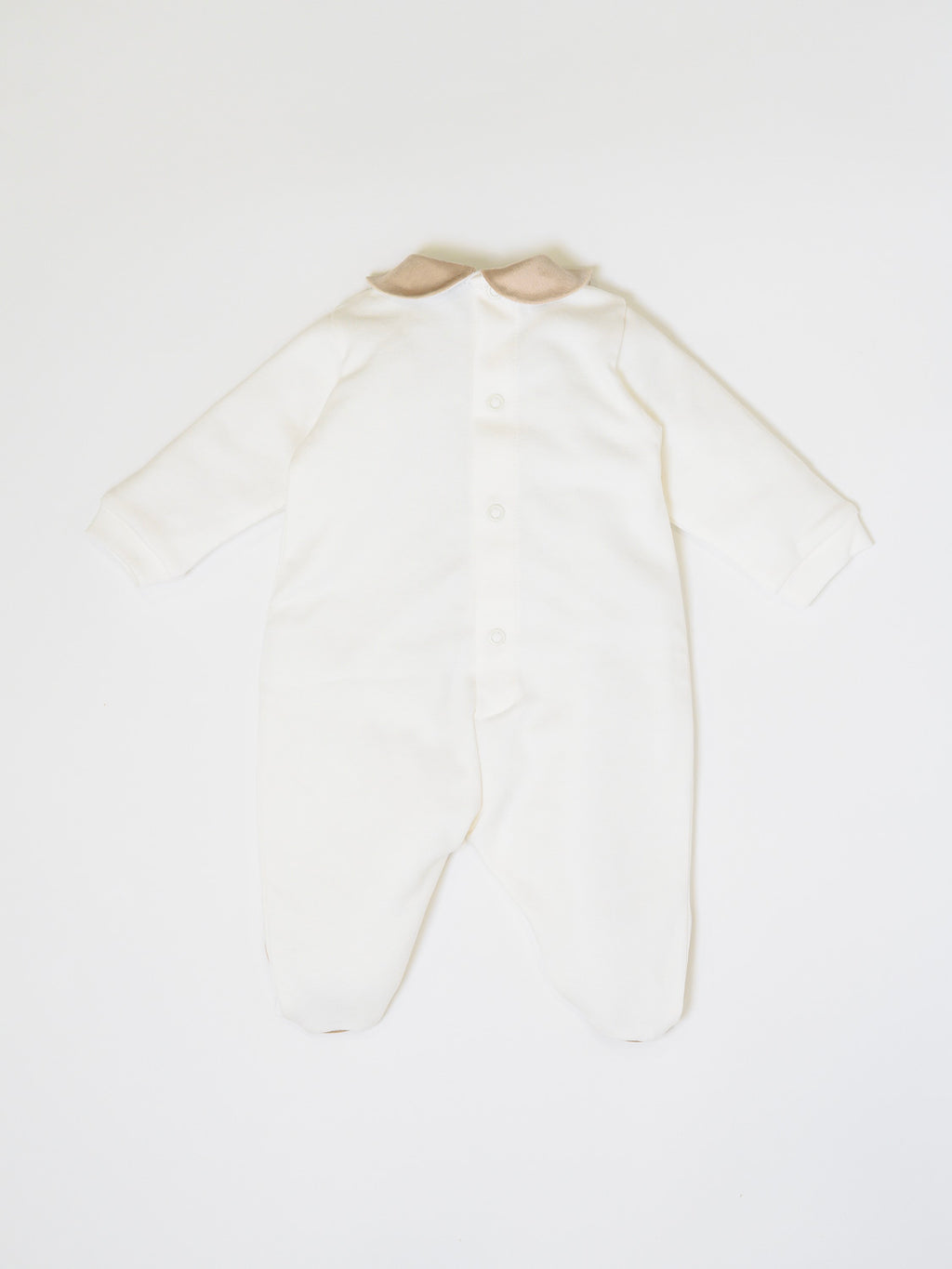 Vanillefarbener Baby-Body mit Teddybär und Luftballons IN7014BIS