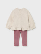 Pink girls' leggings and pullover set 2738/28
