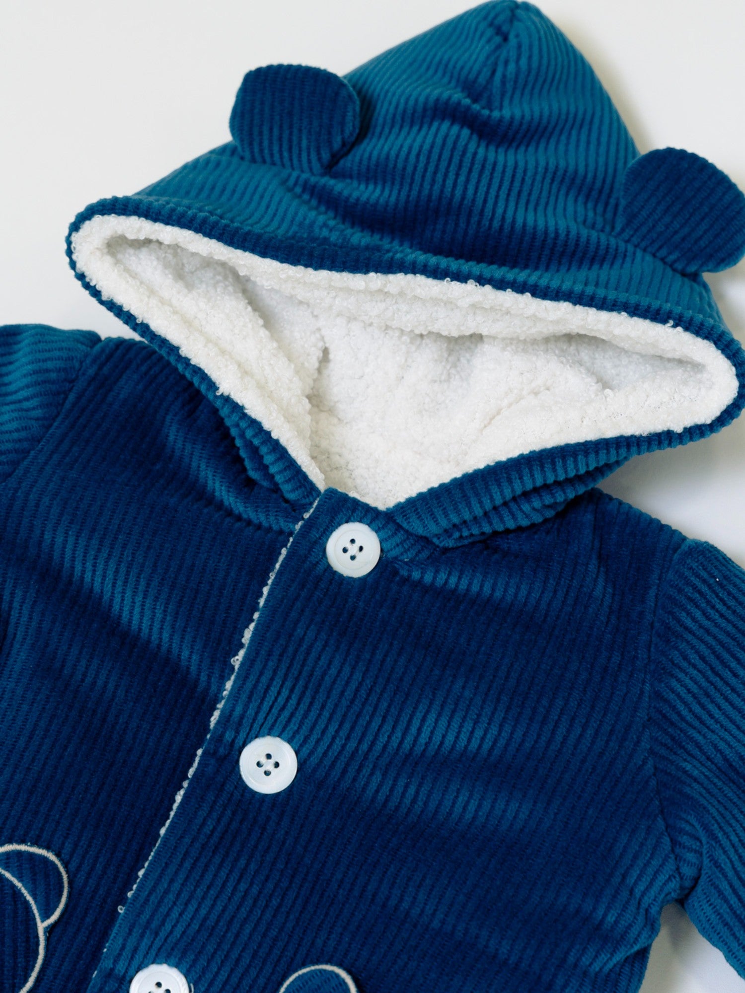 Cappottino con Cappuccio Orsetto Bimbo ZAFFIRO IN5940/Z -  NANU' BABY