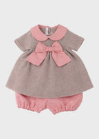 Korallenfarbenes Baumwoll-Leinen-Set 485