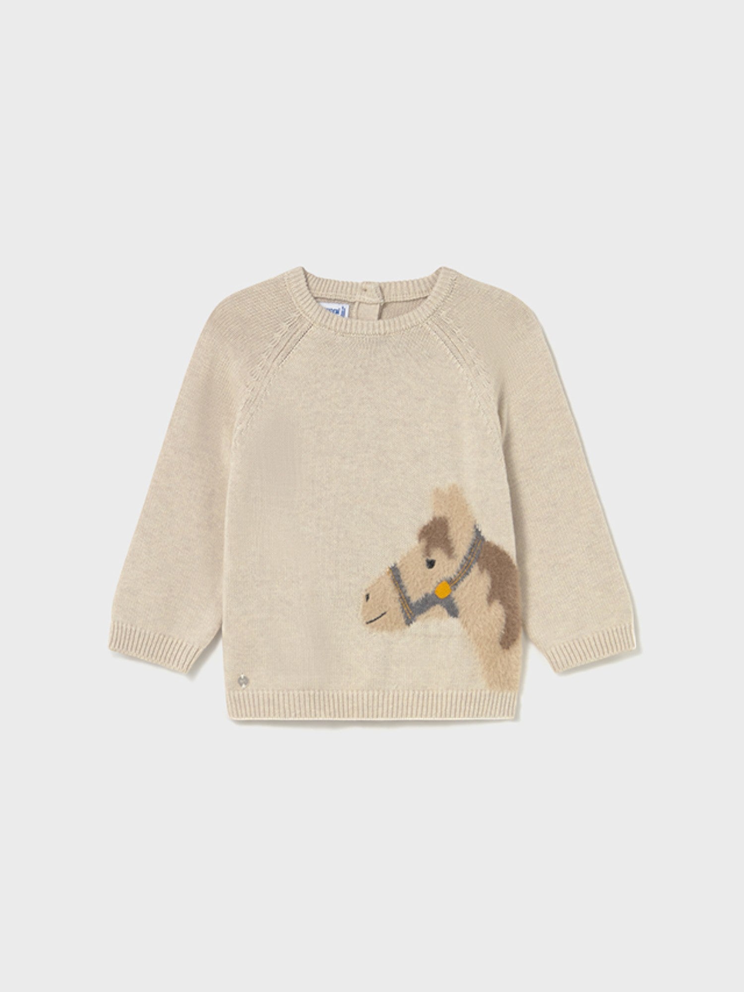 Maglioncino intarsio animal Bimbo Beige 2345/22 -  NANU' BABY
