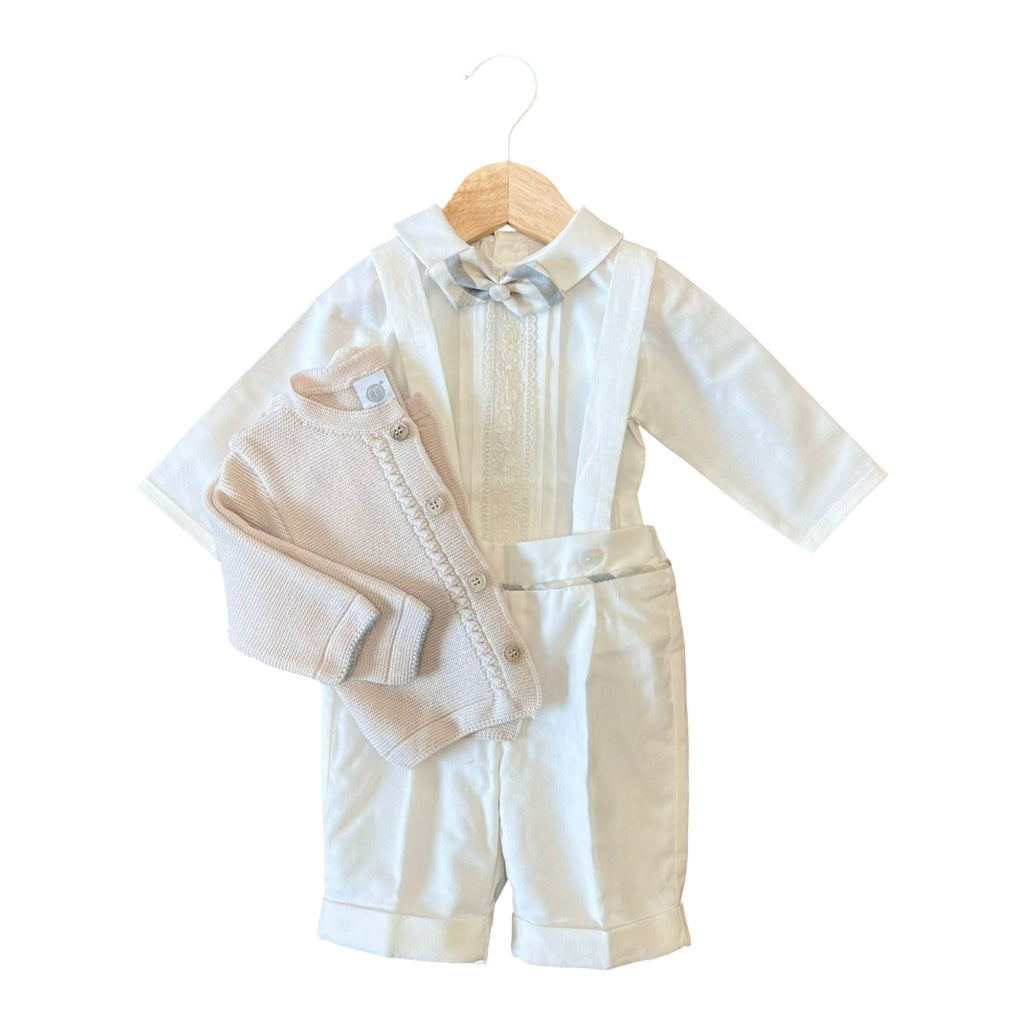 Komplette Zeremonienfliege für Jungen in Creme IK20760BIS