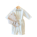 Komplette Zeremonienfliege für Jungen in Creme IK20760BIS