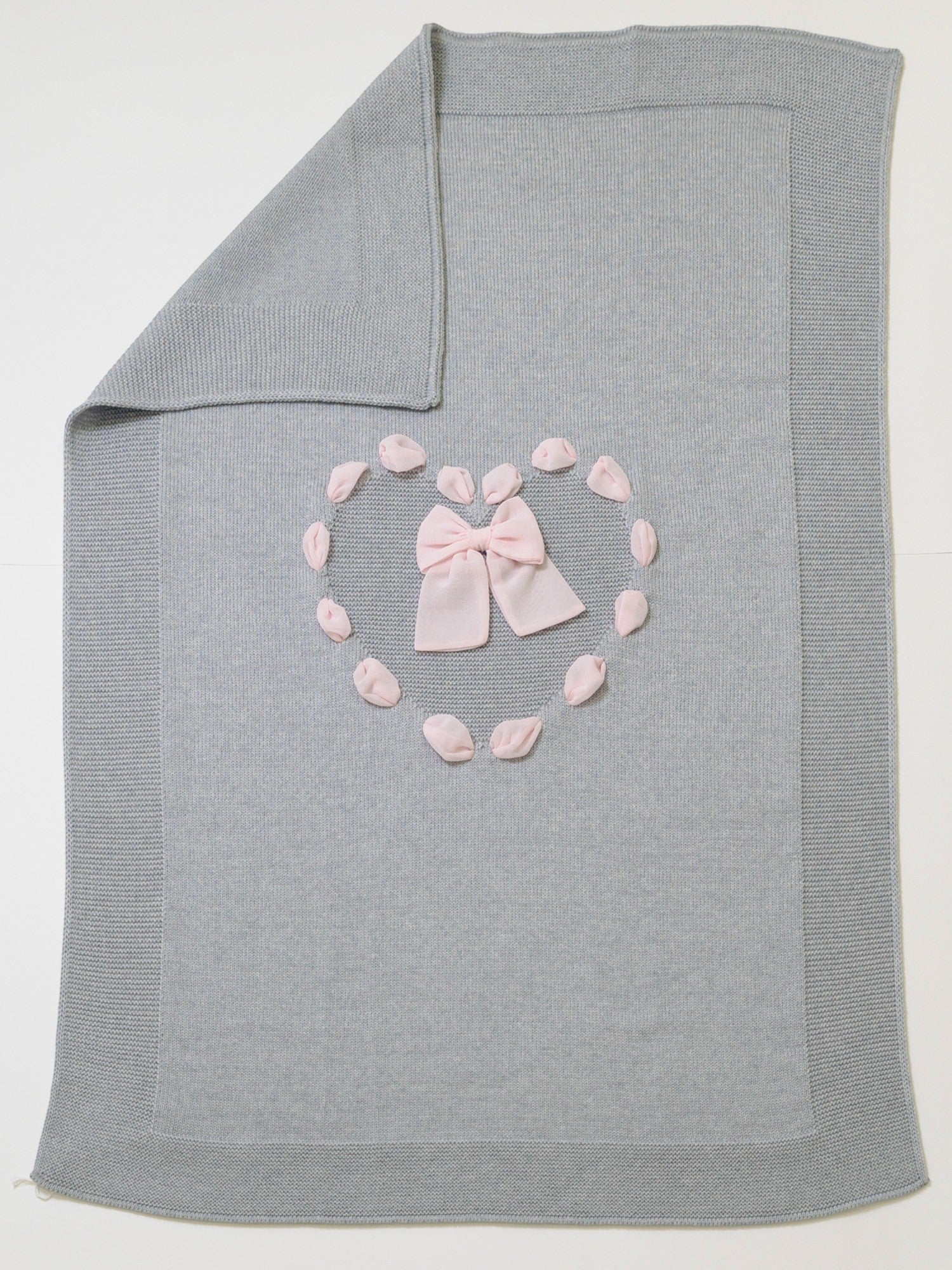 Coperta Cuore in cady Neonata Grigio CUORE/122 -  NANU' BABY