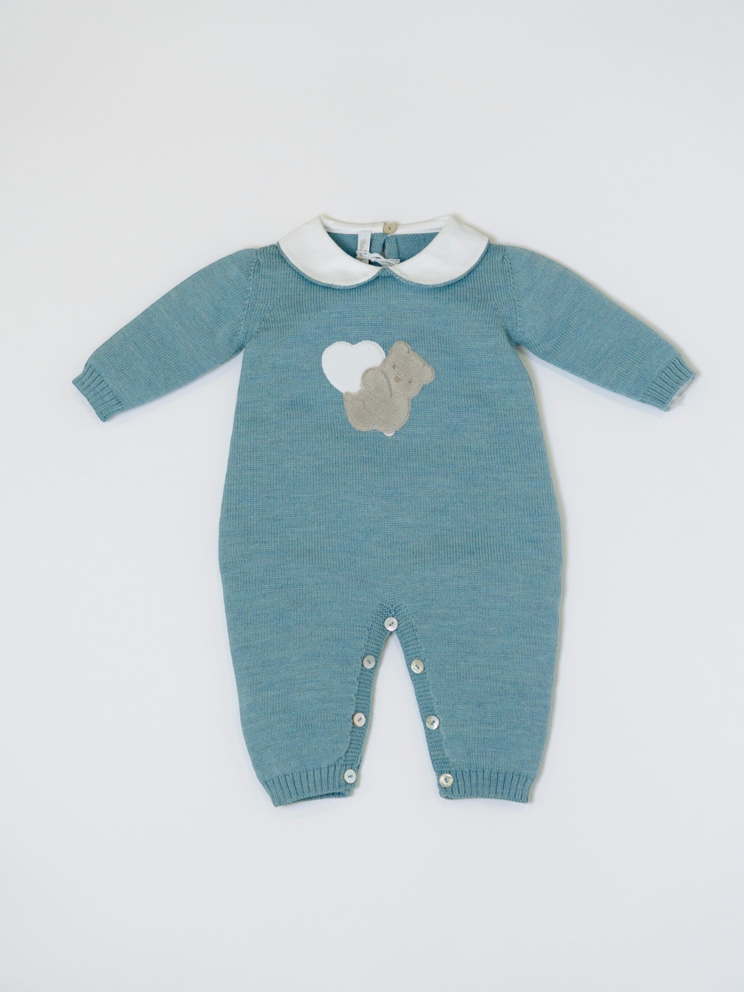Tutina Teddy Love Neonato VERDE TEDDY LOVE 334 -  NANU' BABY