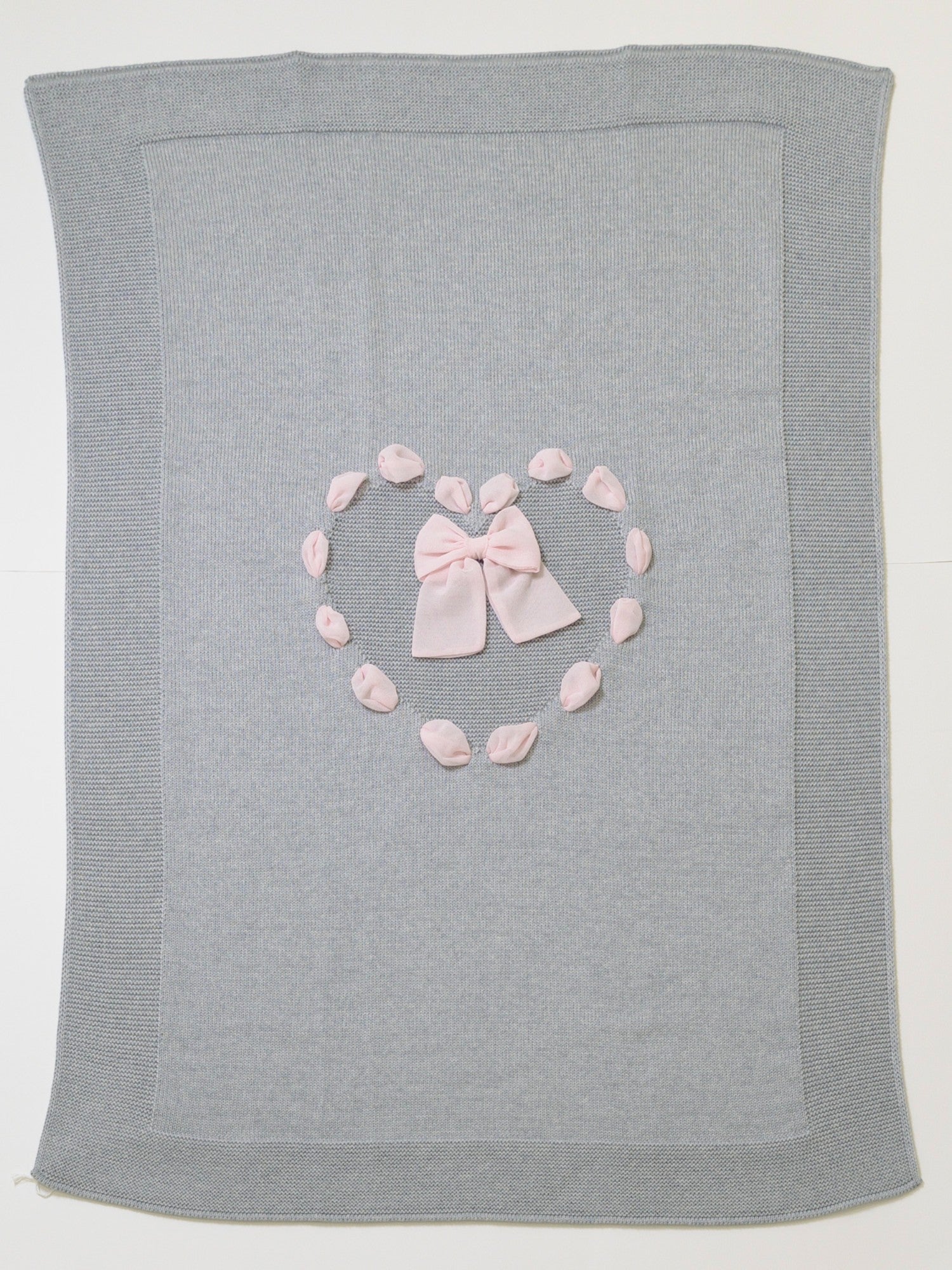 Coperta Cuore in cady Neonata Grigio CUORE/122 -  NANU' BABY